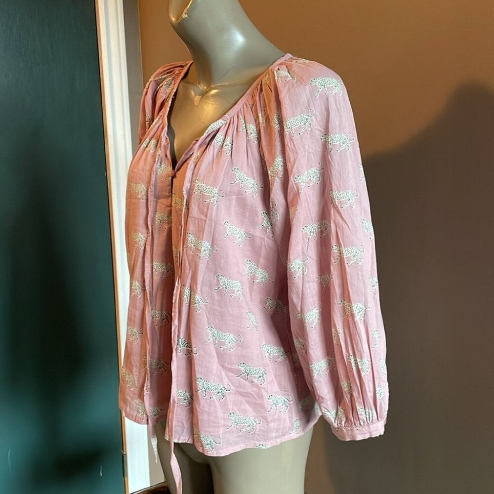 Emerson Fry India collection cheetah blouse top - Picture 2 of 6